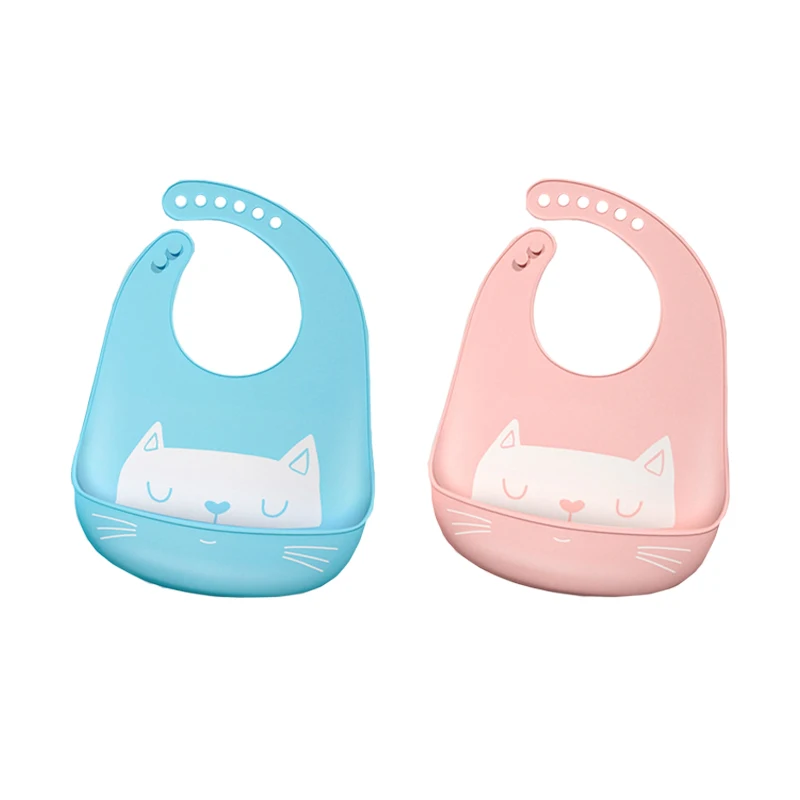 Wholesale Bpa Free Silicone Baby Bibs Cotton Waterproof Custom Printed Oem Blank Silicone Baby Bib