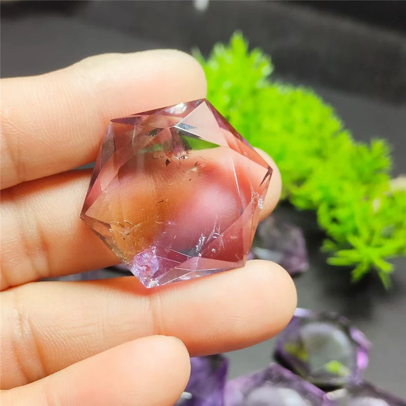 Hand Carved Crystal Star Of David Gemstone Six-Pointed Hexagonal Star For Pendant