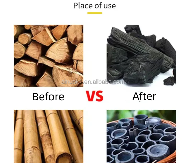 Hardwood Charcoal Machine / Carbonization Furnace for Coal Stove