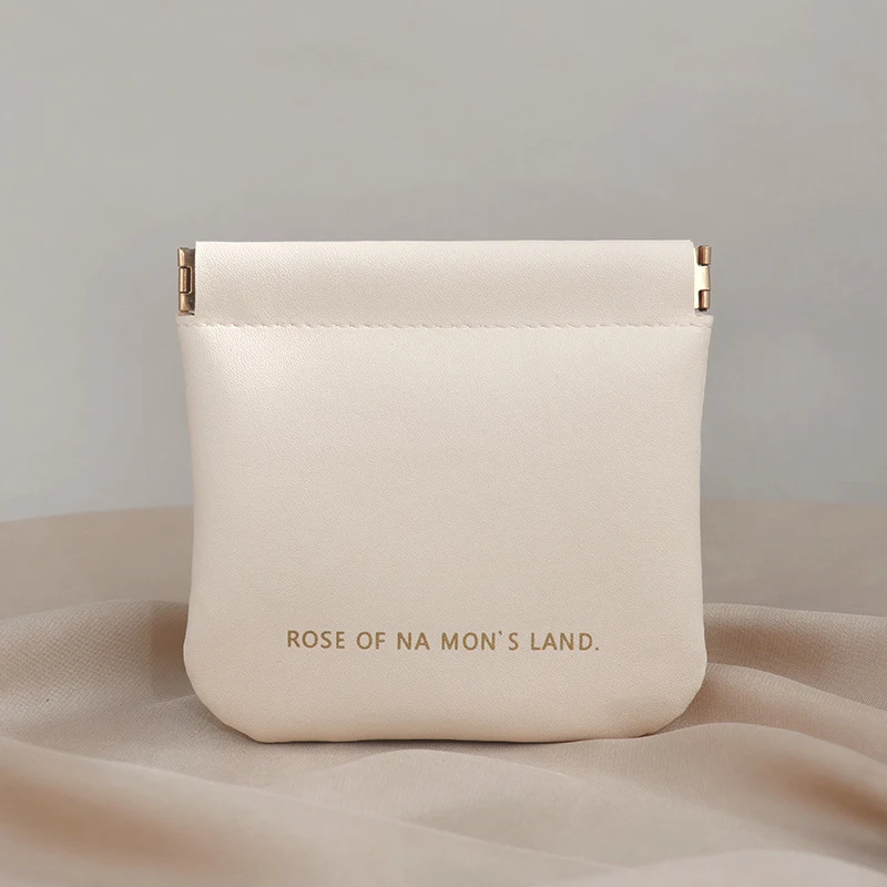 Factory Wholesale Custom Logo Luxury 2023 New Pink Small PU Leather Mini Lipstick Pouch Travel Cosmetic Makeup Bag