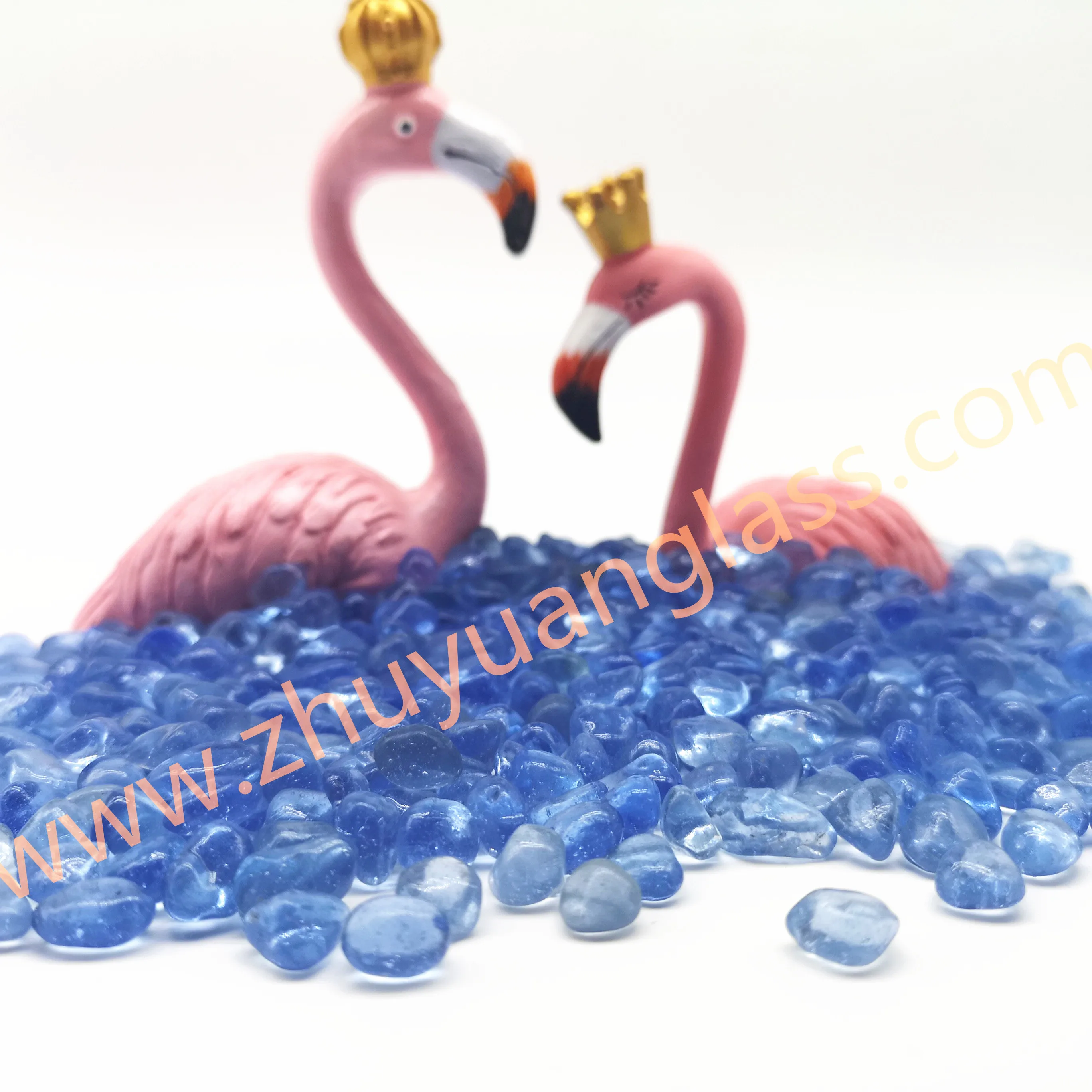 Заводская цена 6-9 мм Небесно-Голубой нерегулярный Стеклянный Бисер Галька для внутренней отделки бассейна