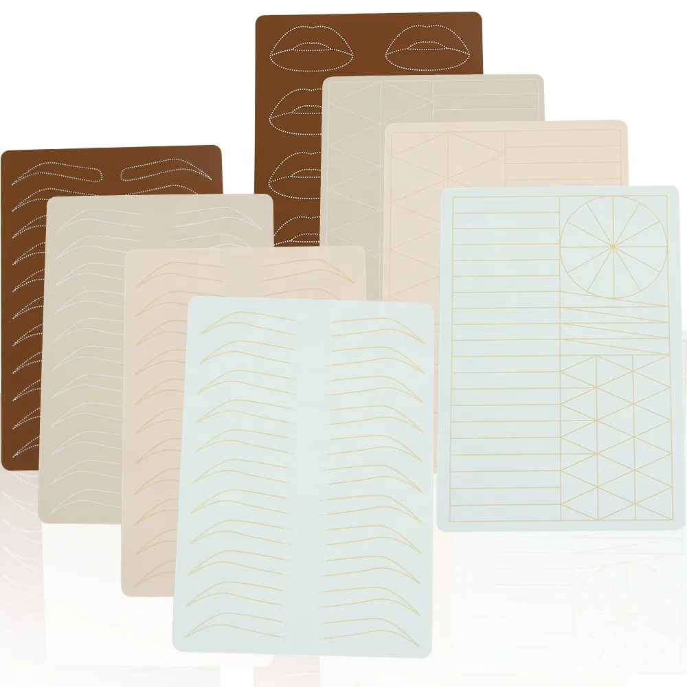 Лидер продаж двухсторонний рисунок микроблейдинг татуаж бровей тренировка кожи косметика Перманентный макияж силиконовая тренировочная кожа