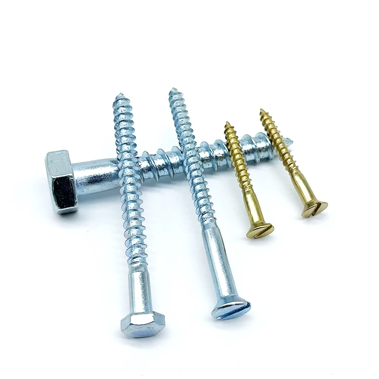 Flat Head Drive self tapping Euro Screw hexagonal Wood 6.3x50 Coach Screw Hex Head Wood screw