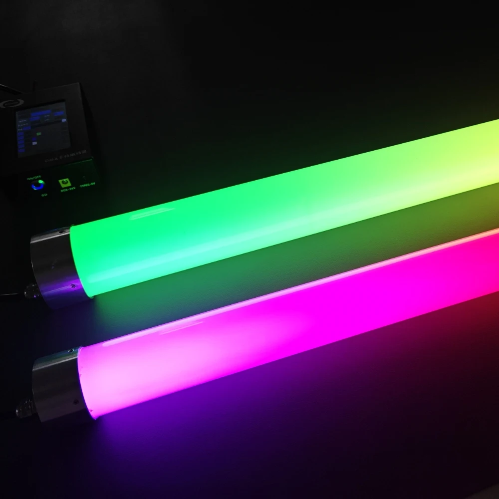 Hot sell LED 360 Degree Tube Programmable Stage Lights RGB Milky PC Pixel Light Tube For Nightclub Fashion Show