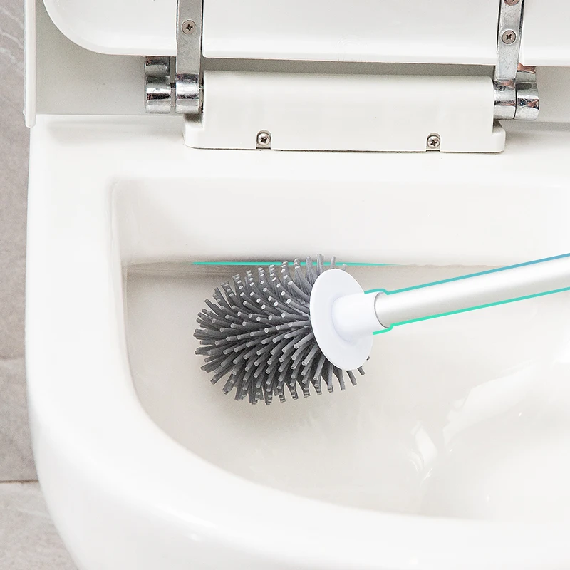 Opening and closing toilet brush set TPR brush