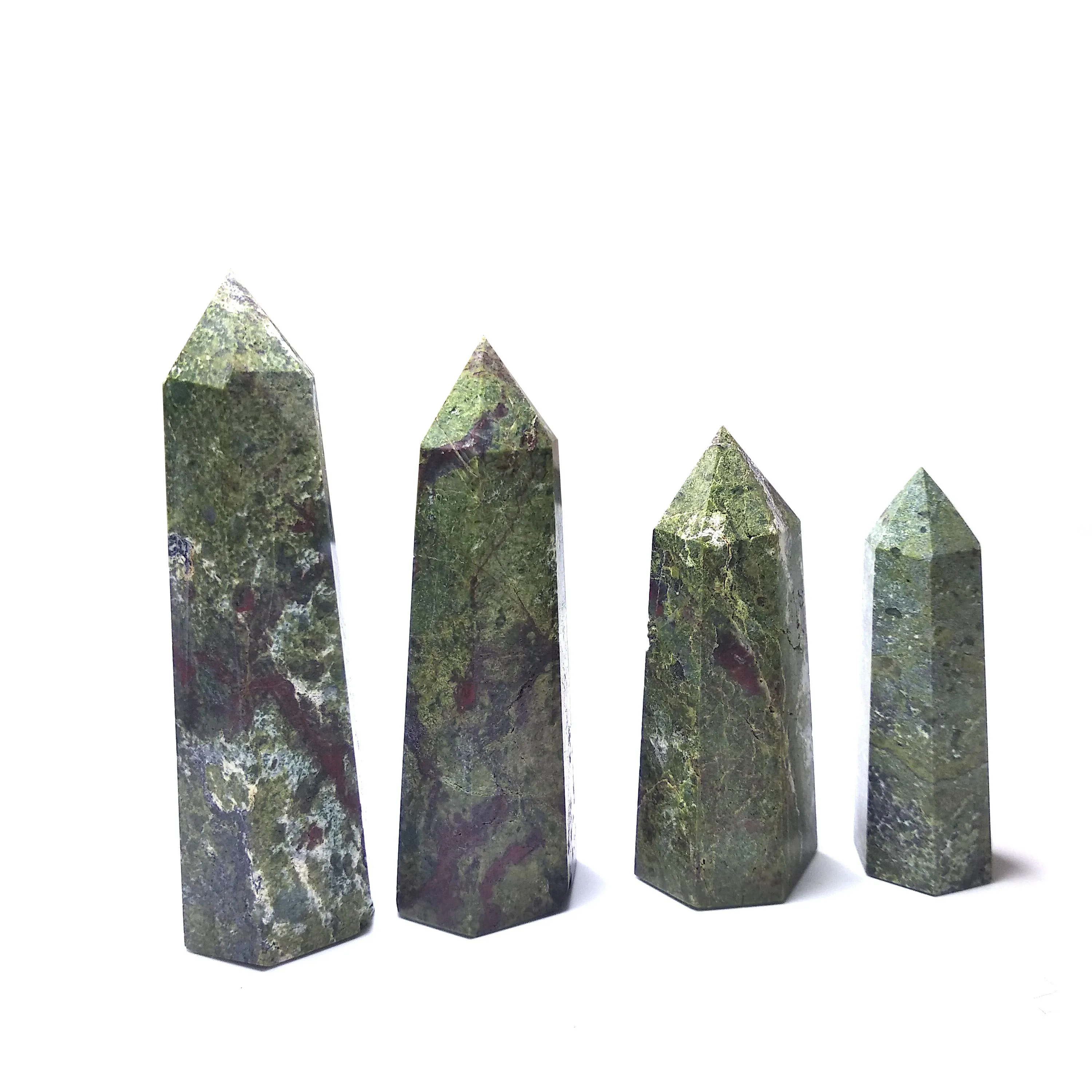 New Design Beautiful Positive Polished Fashion Gemstone Dragon Blood Stone Point for Decoration