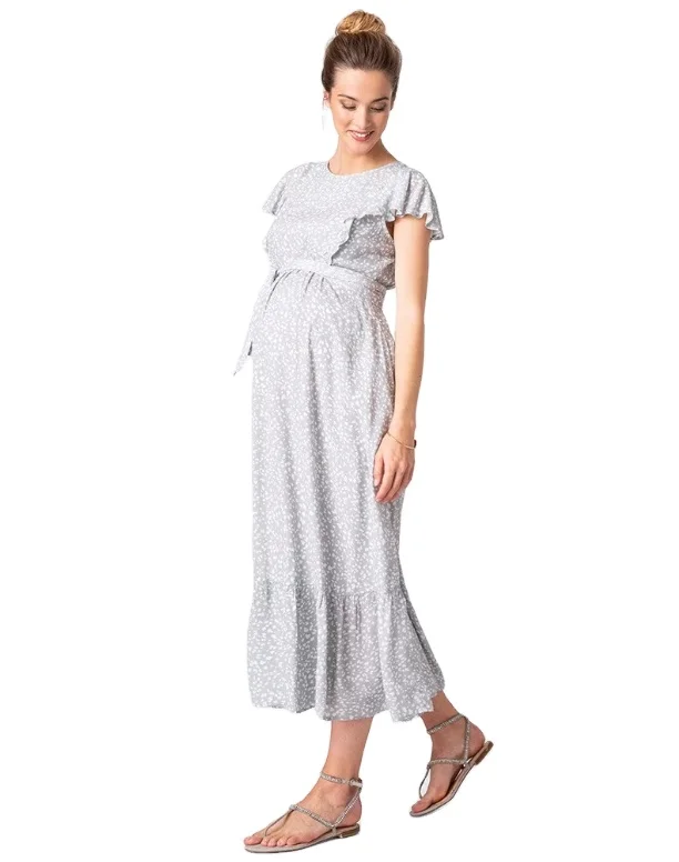 Fashion print Nursing pregnant breastfeeding mothers summer women dresses