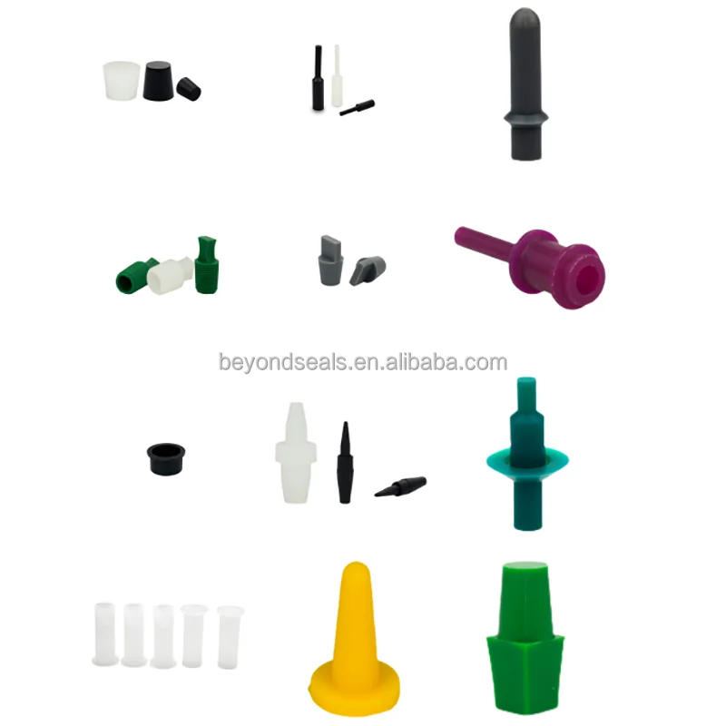 Customized Threaded Nut Plugs M3 to M36 Masking  Silicone Plugs For Power Coating Silicone Rubber Plug