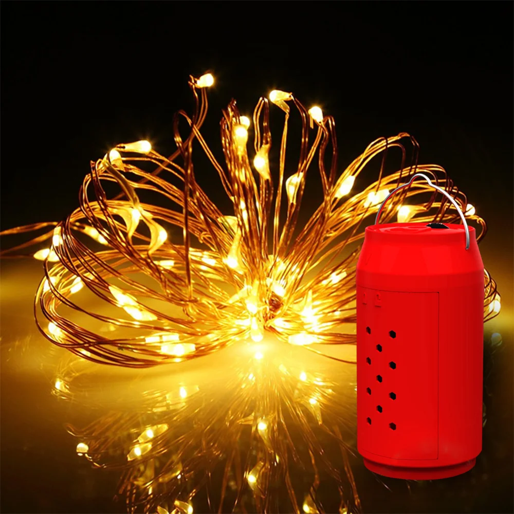 2021 new energy IP65 100leds 10m salt water powered led light salt water cooper string light for holiday decoration shenzhen