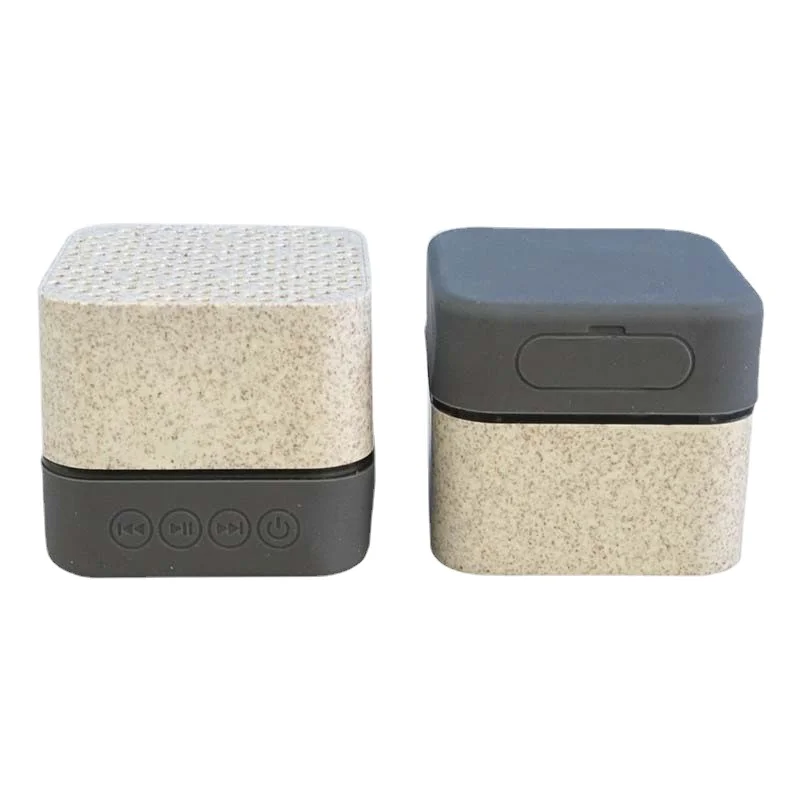 2023 Best Eco-friendly Smart Wheat Straw Wireless Speaker Outdoor Portable Mini Speaker Promotional Gift Bluetooth Speaker