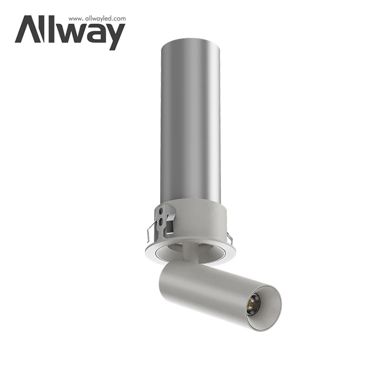 ALLWAY высокоуровневый Регулируемый алюминиевый корпус беспламенный 3 Вт 5 COB SMD Встраиваемый светодиодный прожектор