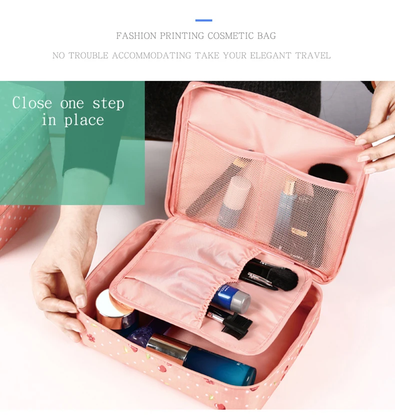 Custom large trolley travel makeup portable waterproof cosmetic bag organizer beauty toiletry bag