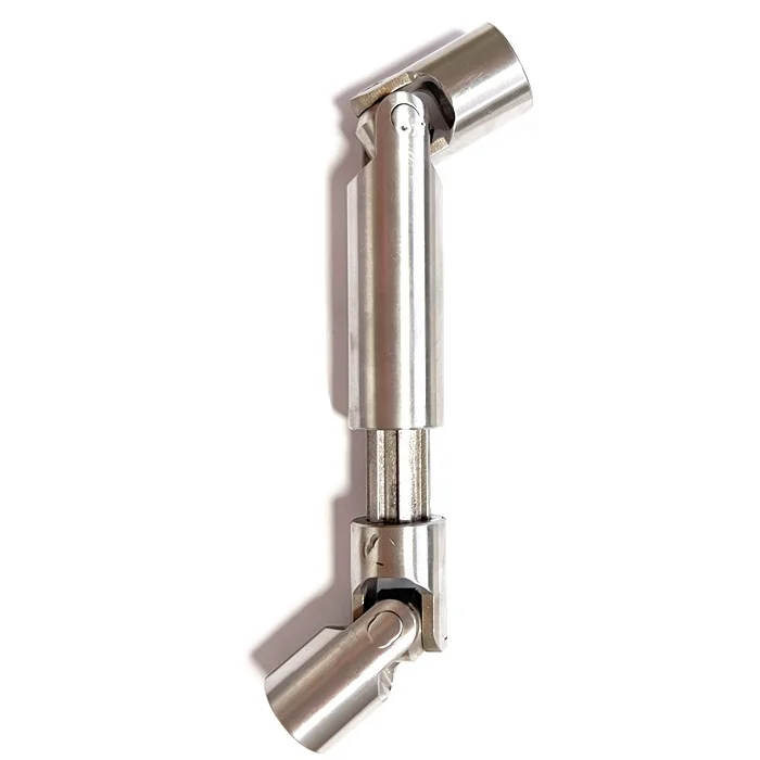 Universal Joint Telescopic Shaft Stainless Steel for Machinery with Pin and Block Bearing 20mm OD 140mm Length Carton Flexible