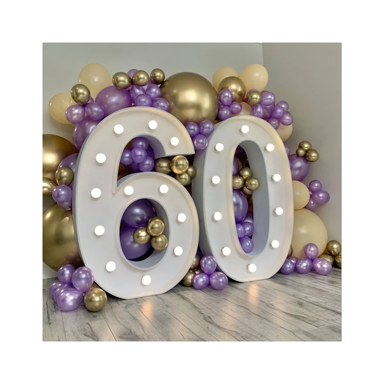 Big Letter Signs large Led Numbers Light Up Letter 0~9 Marquee Numbers 4ft 60 birthday party stage decorations