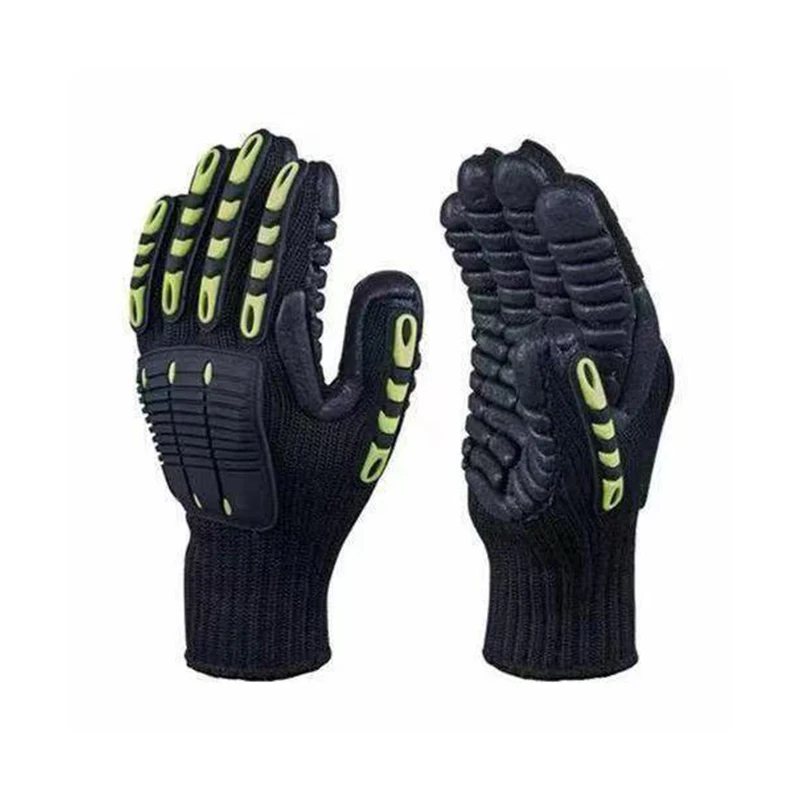 Construction Mechanic Gloves Impact Resistant and Anti-Shock Vibration Reducing with Nitrile Material for Safety Protection