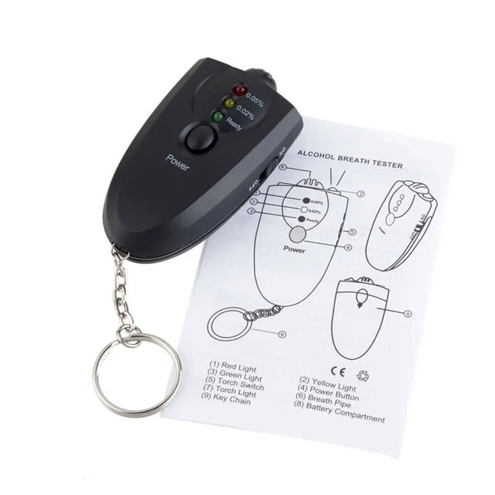 Portable Keychain Design LED Alcohol Breath Tester Breathalyzer