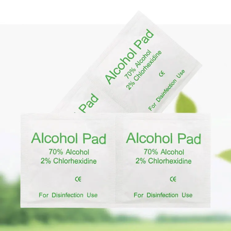 Eco-Friendly Medical Alcohol Pads Disinfection Use 70% Isopropyl 5cm Alcohol Pads