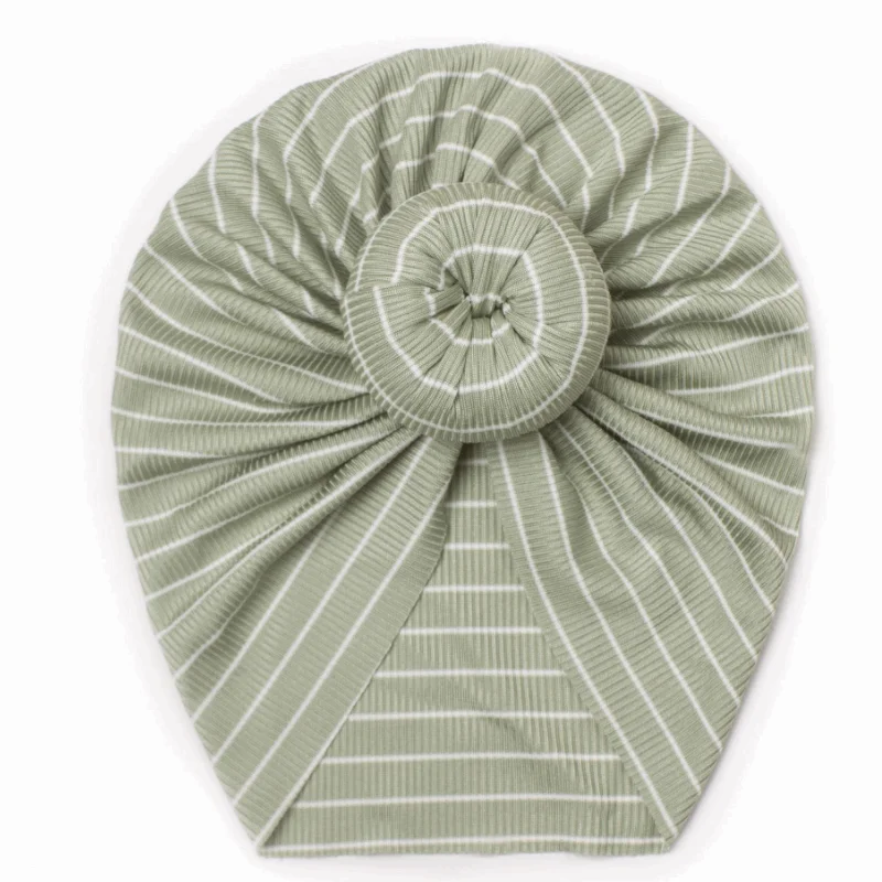 Fashion stripes design hats for baby brimless cap multi color elastic headband hat wholesale