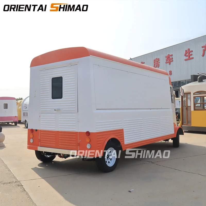 Oriental Shimao Street Vending Retro Vintage Mobile Hot Dog Fast Pizza Food Cart Car Electric Fast Food Trucks to Sell Food