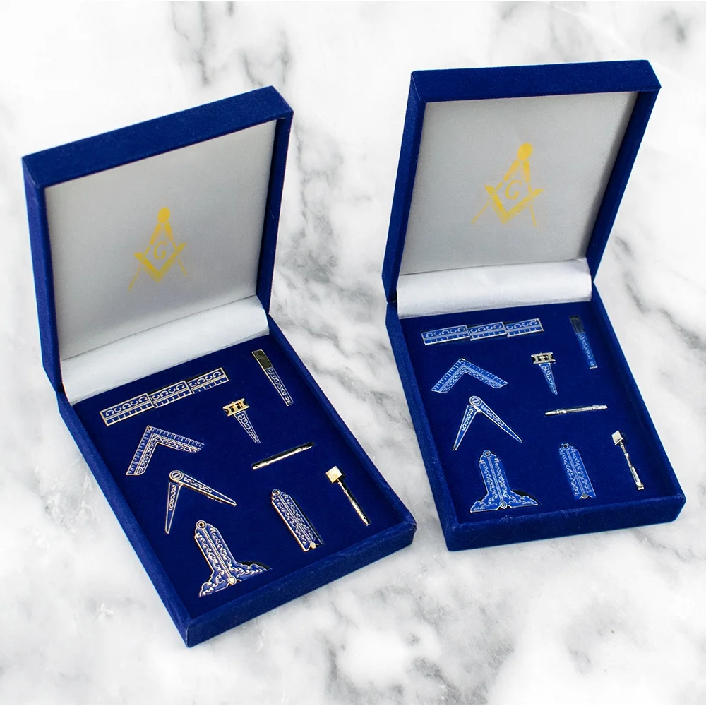 Master Mason Custom Masonic Crafts Masonry Trowel Masonic 9 Piece set Mini Tool with Exquisite gift Box