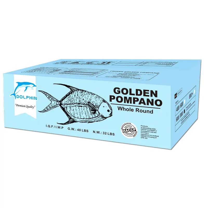 
Seafood Top Quality Frozen Golden Pomfret Golden Pompano 