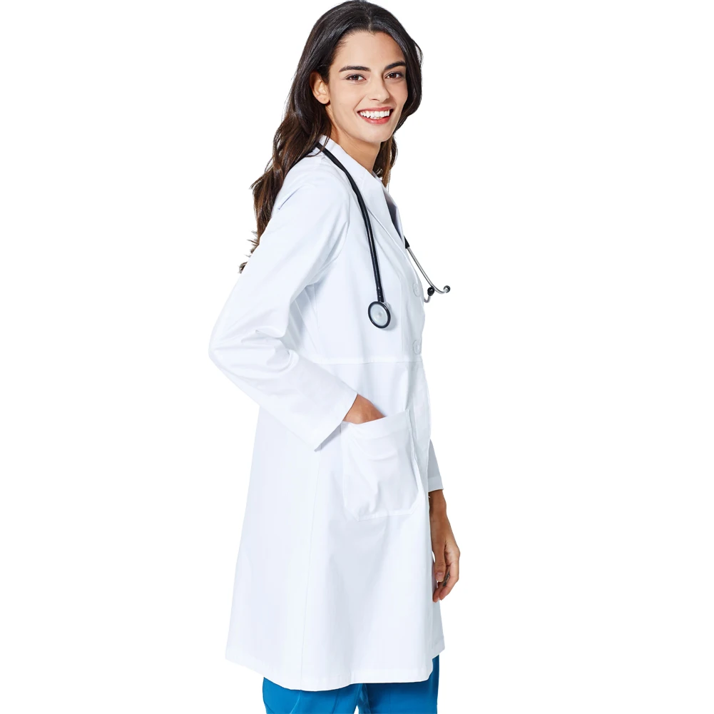 ANNO Unisex Designs Cotton Dust Doctor Medical Lab coat Resistant White Lab Coat Lab Coat Designs