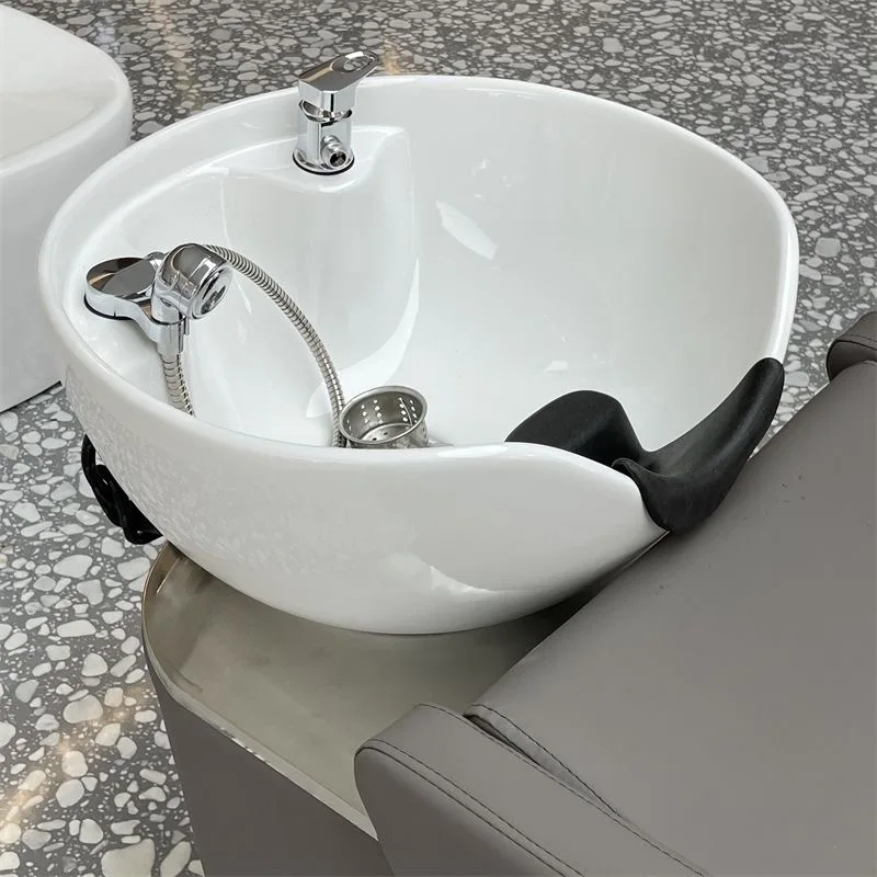 Water Circulation Electric Massage Shampoo Chair for Portable Spa Wash Head Wooden Salon Furniture Massage Shampoo Chair