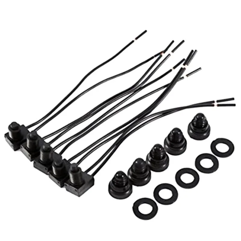 Matching black or red rubber waterproof  IP54 waterproof grade with wire 10CM button key switch