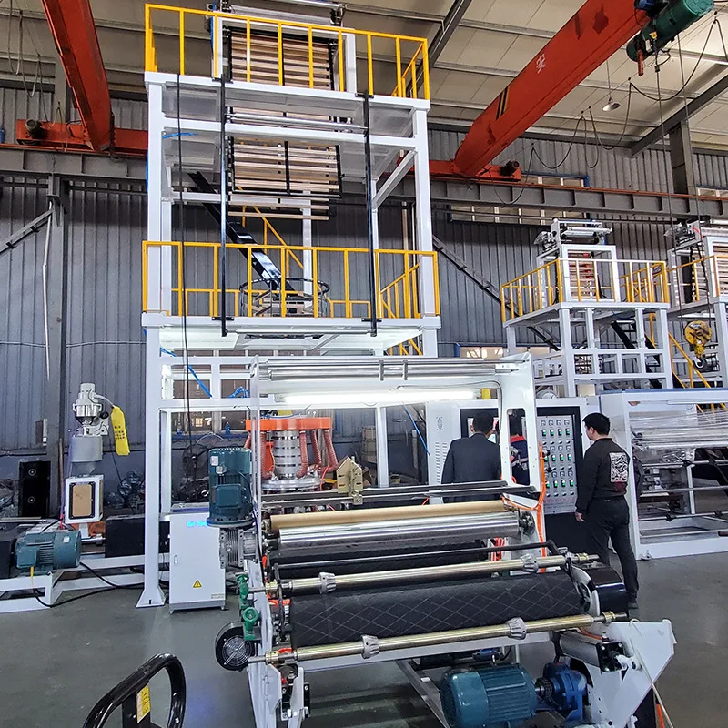 LDPE Plastic Extruders HDPE Blow Film Machine LLDPE Plastic Film Blowing Machine