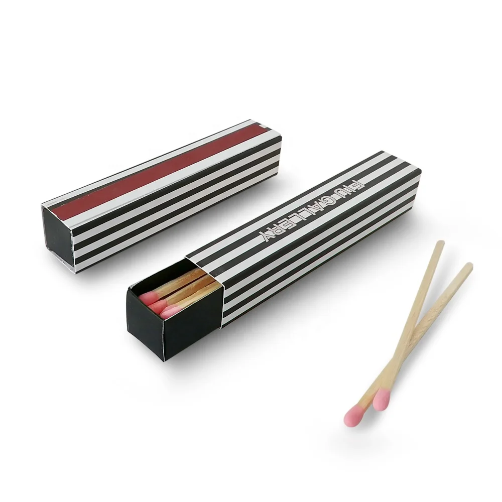 Hot Sale 10cm Matches Stick Packaging Custom Lipstick Matchbox Wholesale
