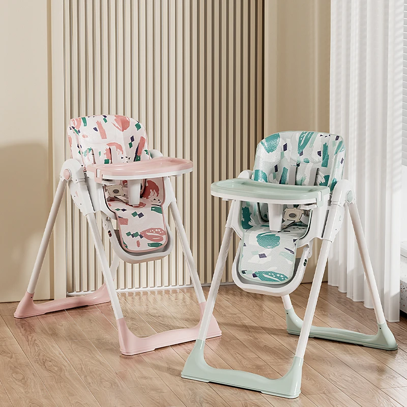 Stylish And Safe Infant Feeding Adjustable Height Dual Plate High Chair Infant Dining Chair