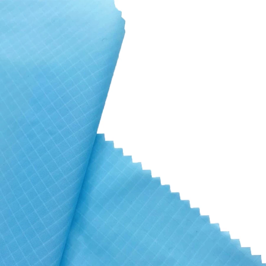 water repellent waterproof lightweight 40d ripstop nylon taffeta fabric with pu coated coating for parachute