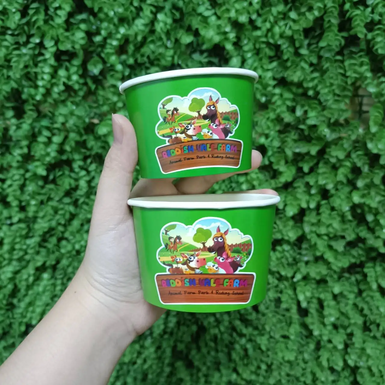 AT PACK Custom Disposable Paper Ice Cream Cup 3oz 5oz 8oz 16oz Ice Cream Packaging With Lids And Spoon