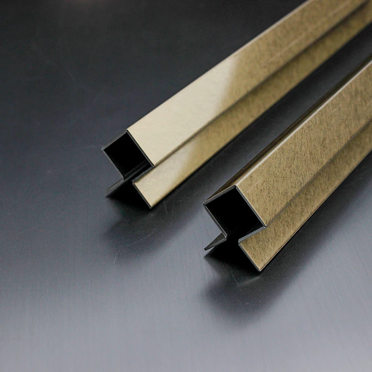 201 304 316 ss ceramic tile corner trim gold color stainless steel square metal edge trim