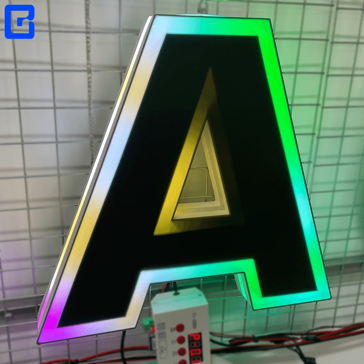 Изготовители на заказ RGB 3D бизнес-подсвеченные пользовательские акриловые светодиодные световые знаки