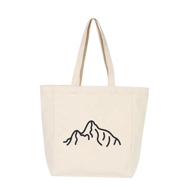 Oversize Custom Grocery Weekend Shopping Tote Bag  Canvas Cotton Bags with Pocket
