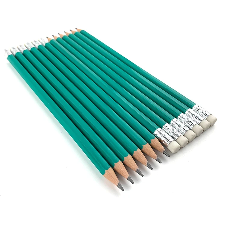 Wholesale good feedback 7.5 Inch Plastic HB Lead Pencils with Ring and White Eraser