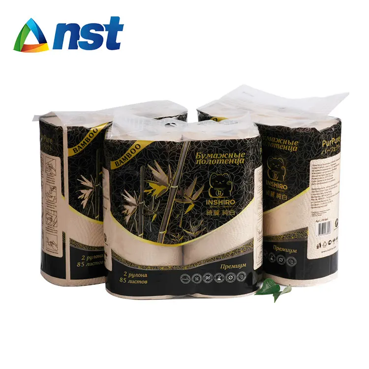 custom logo wrapping tissue paper roll bamboo pulp