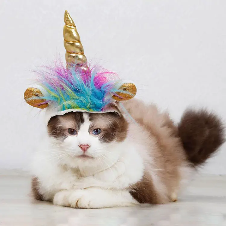 
Halloween Festival Cat Dog Unicorn Hat Cosplay Mane Cap 