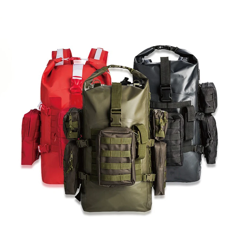 OEM ODM 40-80L Factory wholesale PVC material Camo Tactical Backpack bag for travel outdoor climbing mountaineering