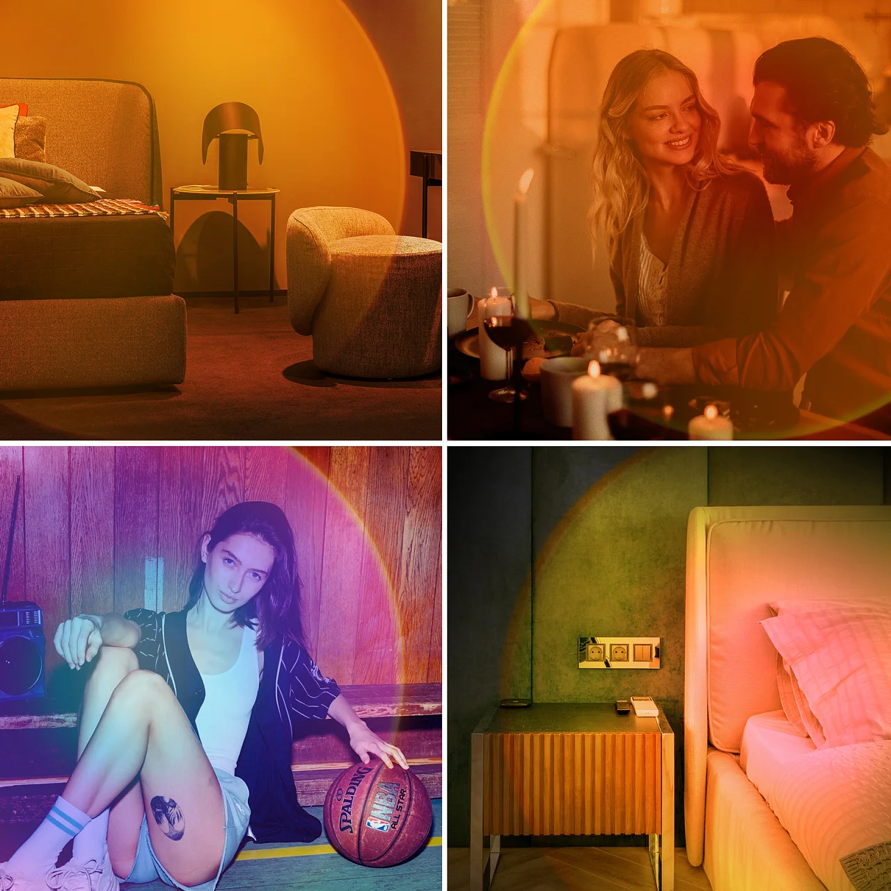 2022 New Product High Quality Cheap Price Low Shipping Cost Aluminum Alloy Sunset Projector Lamp LED Sunset Projection Light