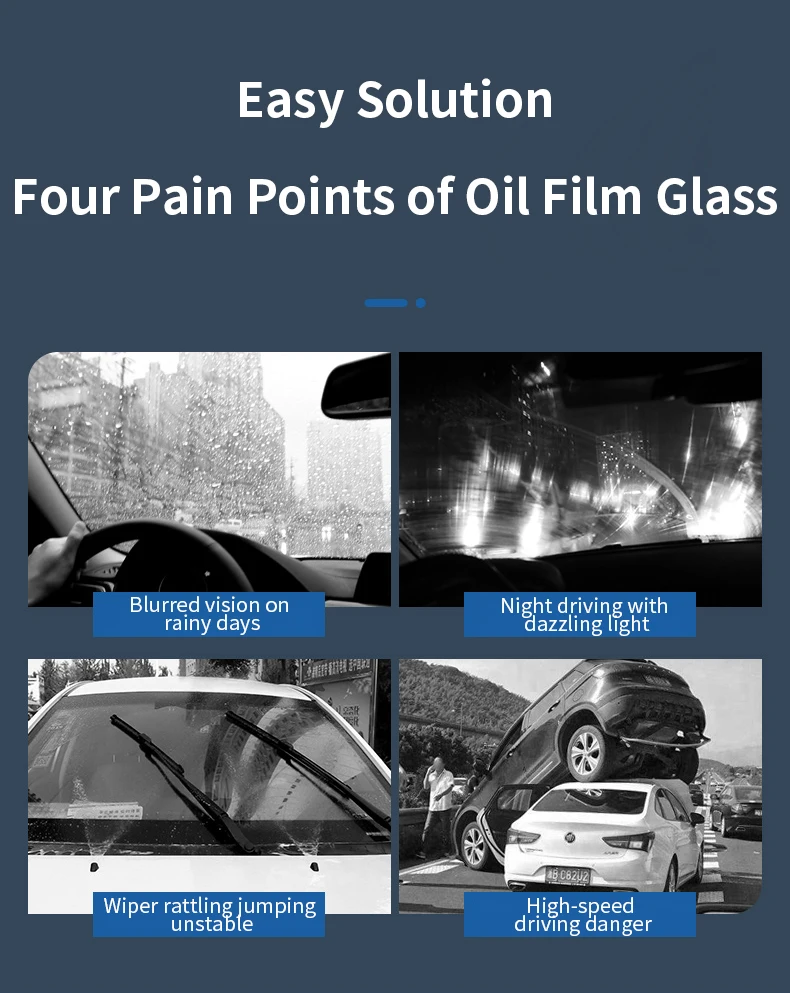 Easy Glass Oil Film Remover Car Oil Film Cleaner And Glass Polish  Windshield Oil Film Remover