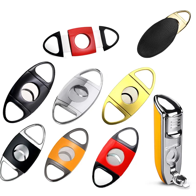 Нержавеющая сталь роскошный резак для сигар аксессуары индивидуальный логотип