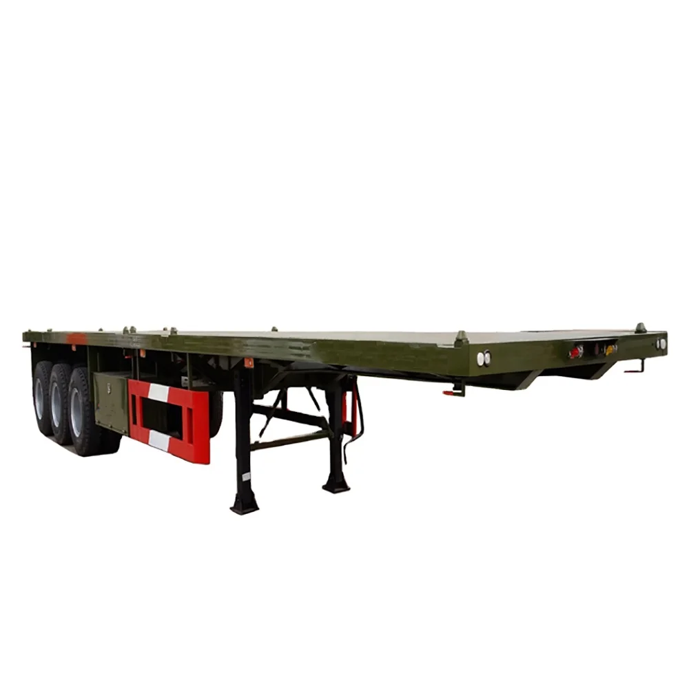 flatbed truck trailer quality 3 axles 40 ft container semi trailers good price