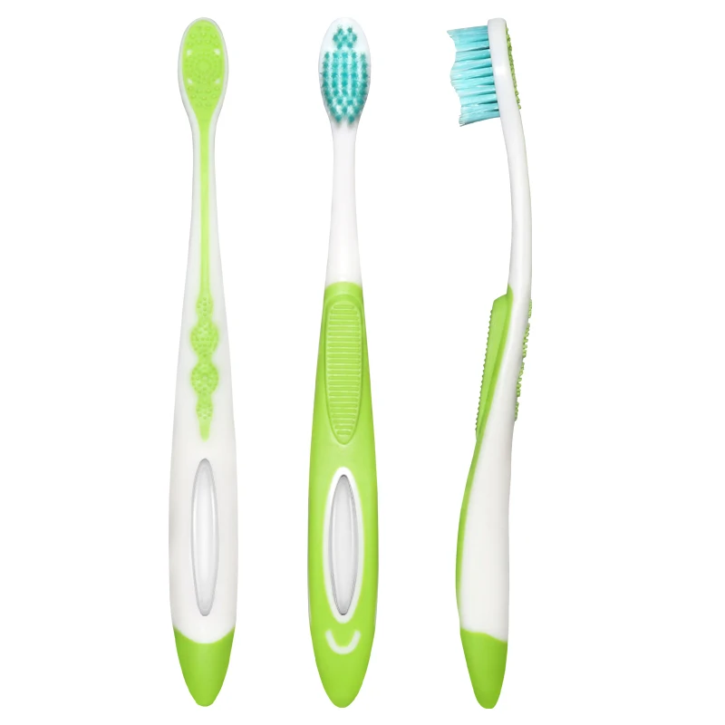 High quality ISO CE ROHS  approved massage gum adult travel toothbrush  Wholesale OEM free sample Customized Ushine 658