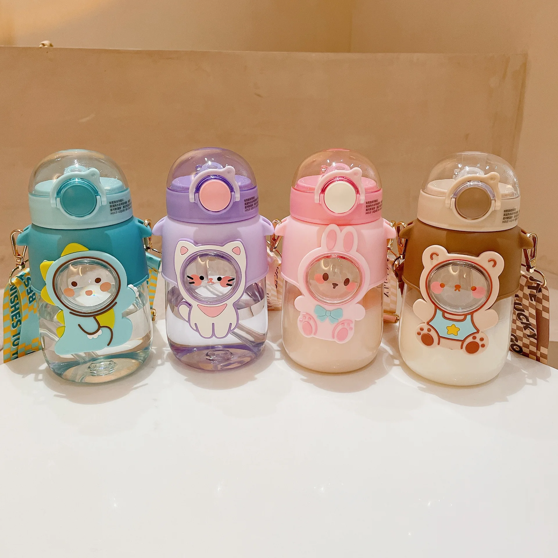 Wholesale Cartoon Drinking Bottle For Kids Custom Pattern Tomatodo With Straw Back To School