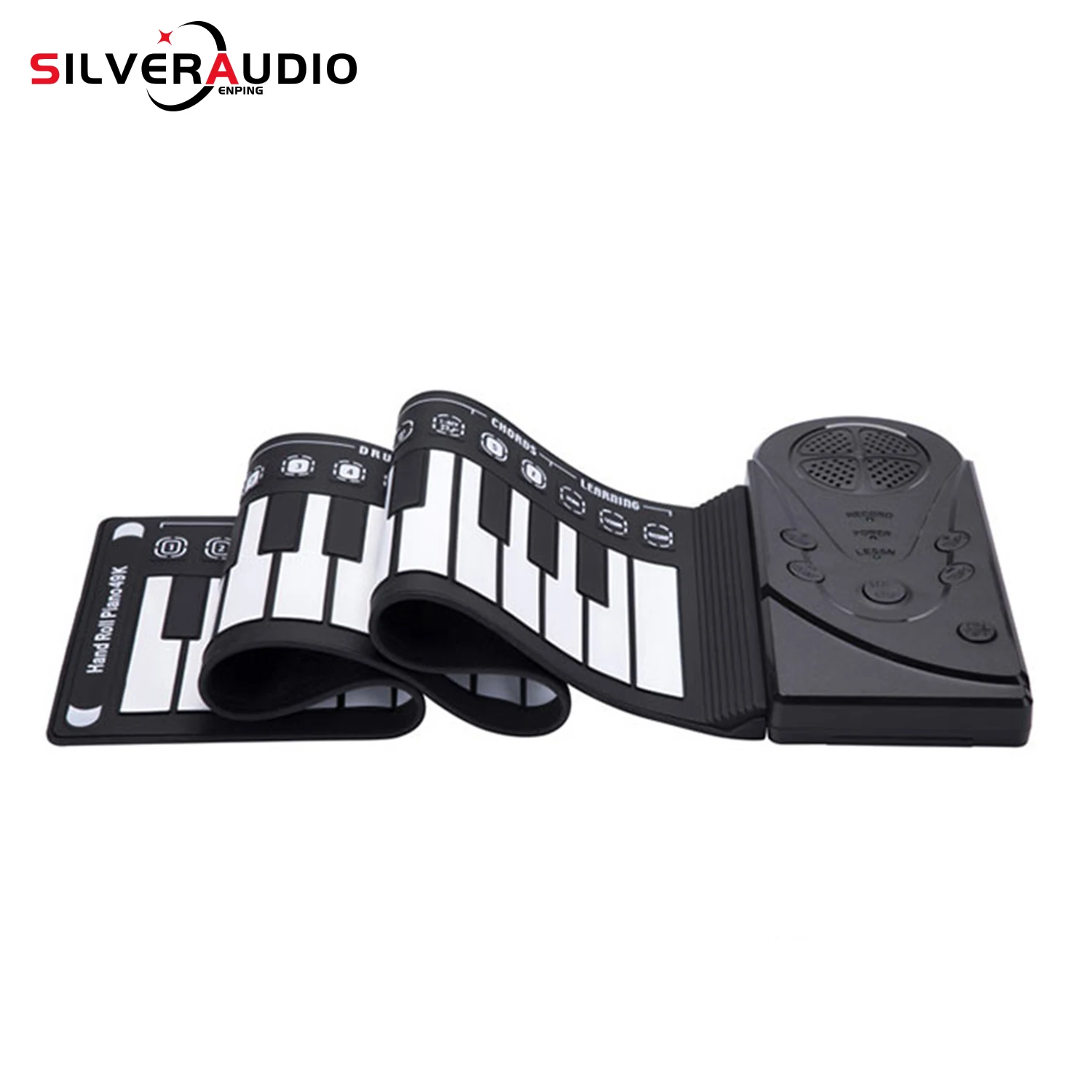 GAI-BR0249 Digital Hand Roll Piano 49 Key Foldable Piano Keyboard Build In Speaker Teaching Electronic Piano