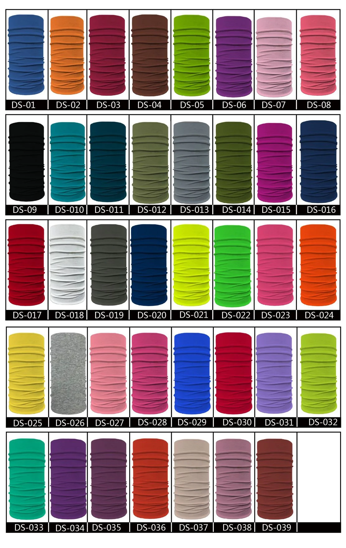 BD032 Wholesale custom design printed logo buffs seamless tube tubular bandana scarf face cover neck gaiter for sports