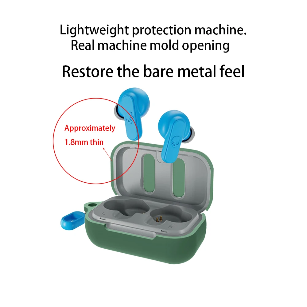 Акция от производителя: Силиконовая коробка для наушников Skullcandy, силиконовый защитный чехол, водонепроницаемый