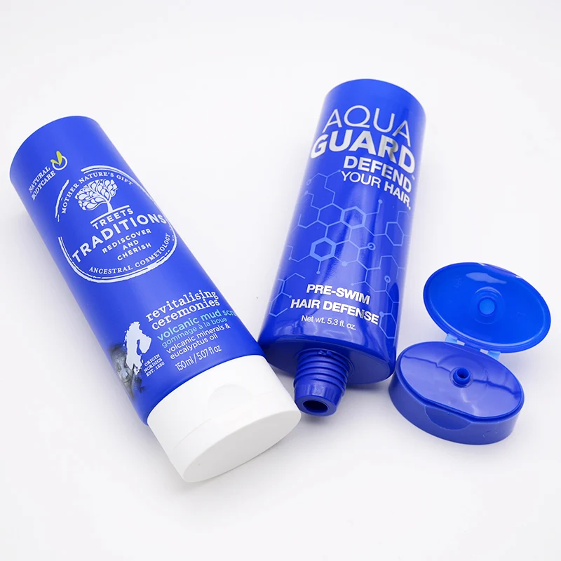 Factory supply 150ml hair defense tube 150ml 200ml shower cream tube facial wash oval tube empty cosmetic packaging container